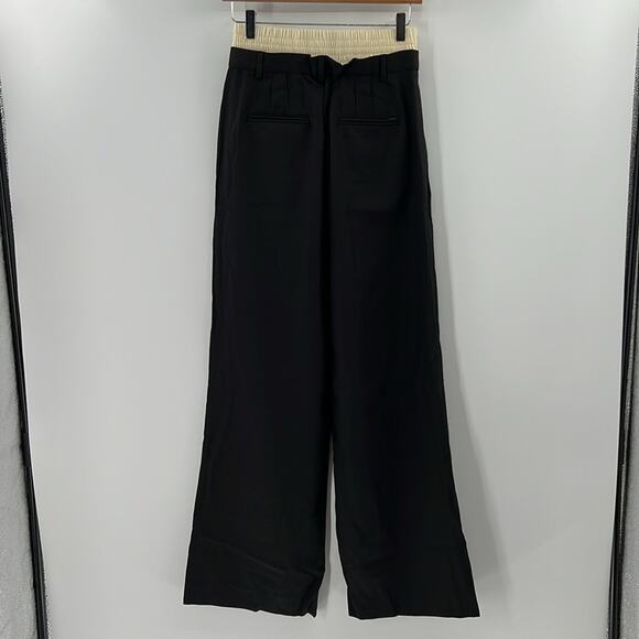 Moon River Layered Waistband Pants - Cream/Black - Medium - New with tags - Picture 8 of 8